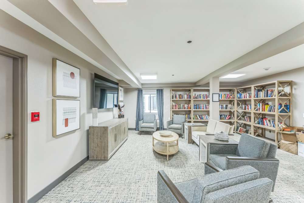 Library at Regency House by Barclay House in Decatur, Georgia