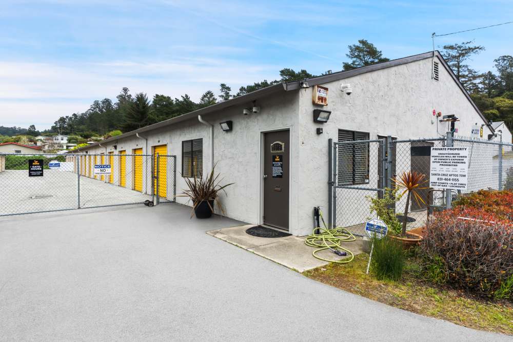 The office exterior at BuxBear Storage Aptos in Aptos, California
