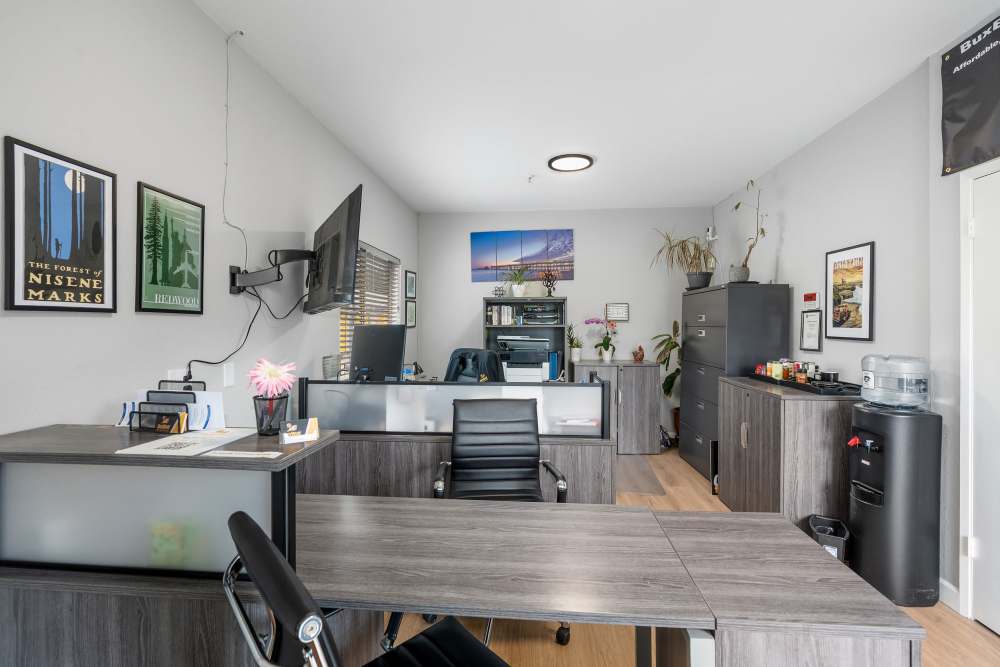 Interior office at BuxBear Storage Aptos in Aptos, California