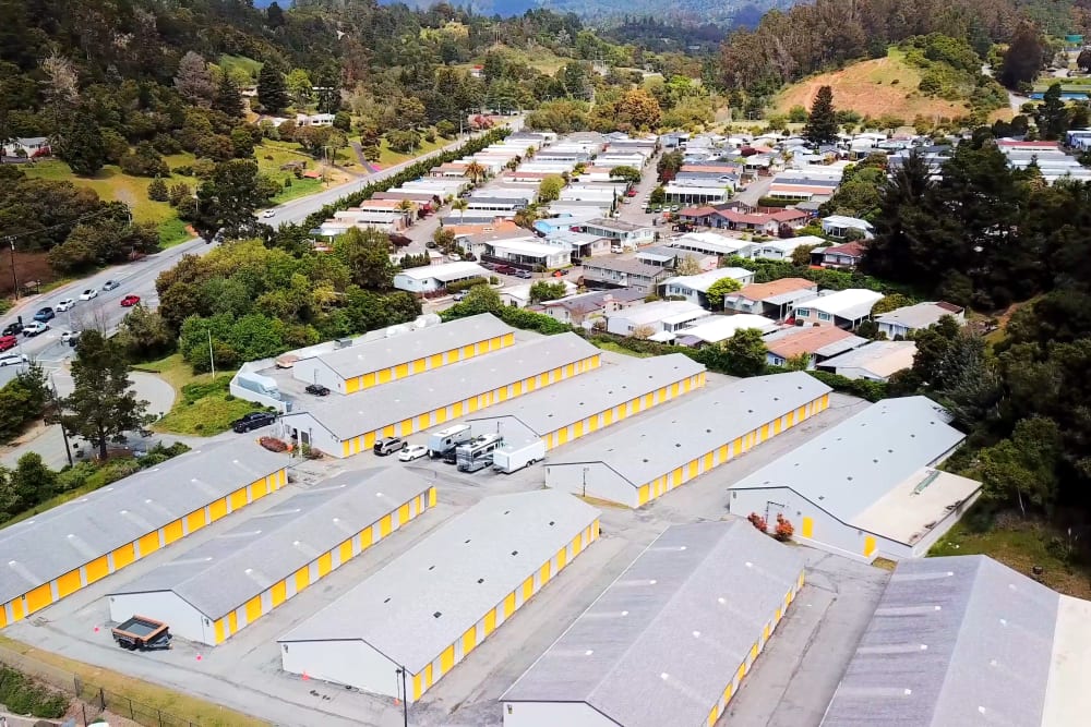 Aerial Shot at BuxBear Storage Aptos in Aptos, California