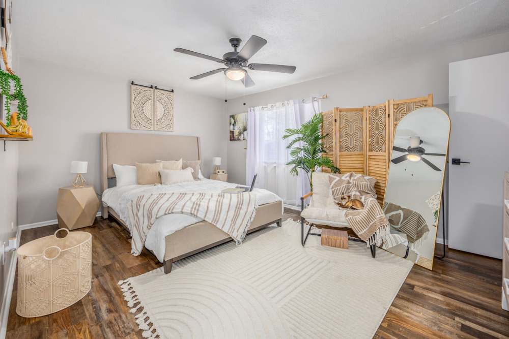 Bedroom at Eden at Bexley Crossing in Columbus, Ohio