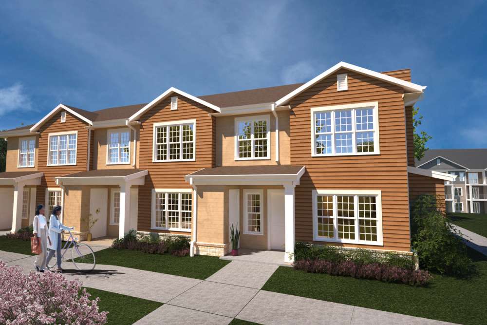 Computer generated exterior image of the property at Springhouse Square in Charlotte,North Carolina