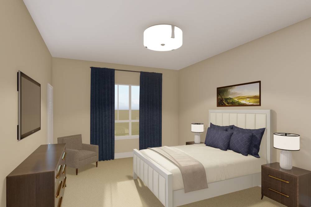 Cozy bedrooms at Harmony at Morning Grove in Memphis, Tennessee