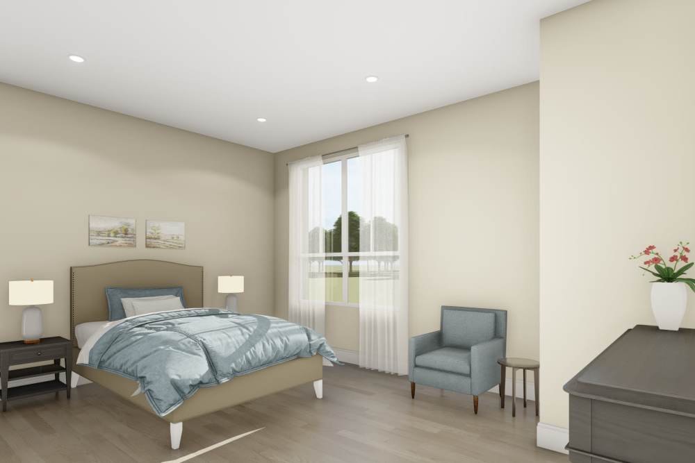 Modern Apartments with vibrant living room at Harmony at Morning Grove in Memphis, Tennessee