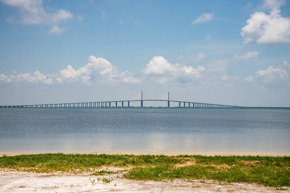 Wide Bridge View at The Addison Skyway Marina in St. Petersburg, Florida