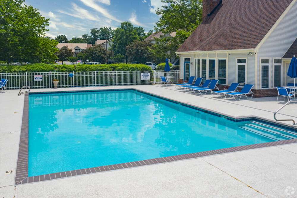 Spacious community swimming pool at Salem Run in Fredericksburg,Virginia