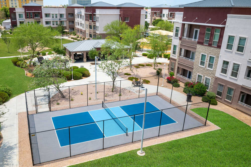 Lighted Pickleball Court at Southern Avenue Villas in Mesa, Arizona