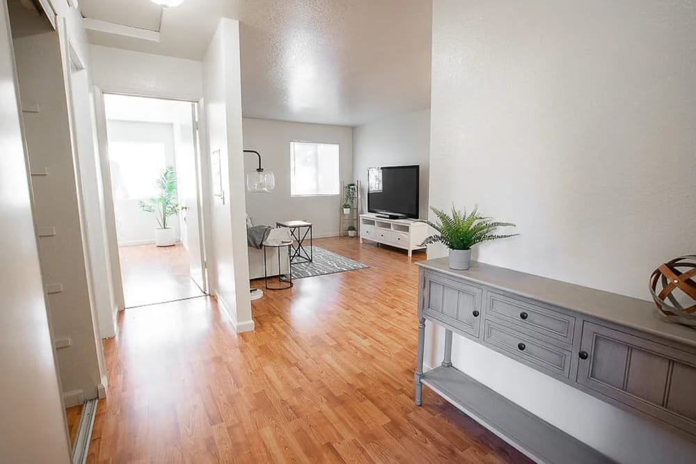 Spacious apartment with hardwood floors at Walnut Apartments in Santa Rosa, California