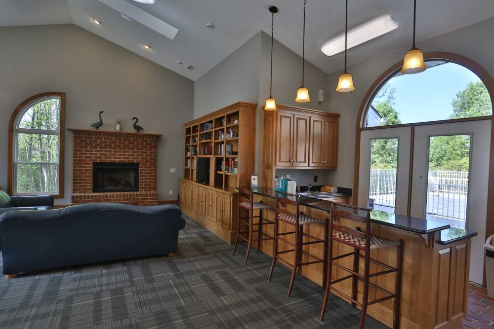 Clubhouse with stylish interiors at Chickahominy Bluff in Mechanicsville,Virginia