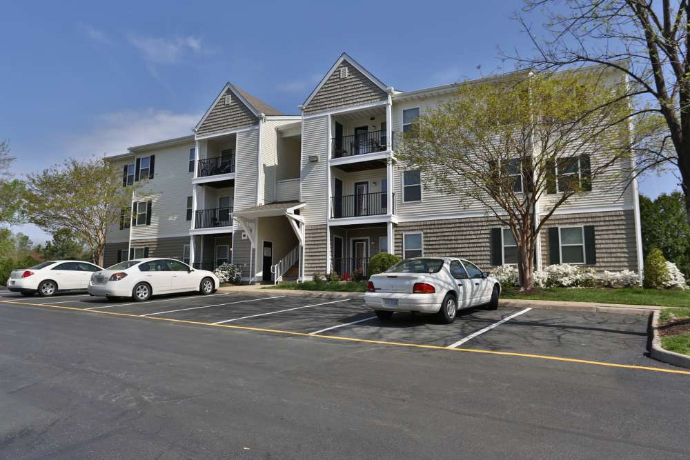 Outdoor parking area for the residents at Chickahominy Bluff in Mechanicsville,Virginia