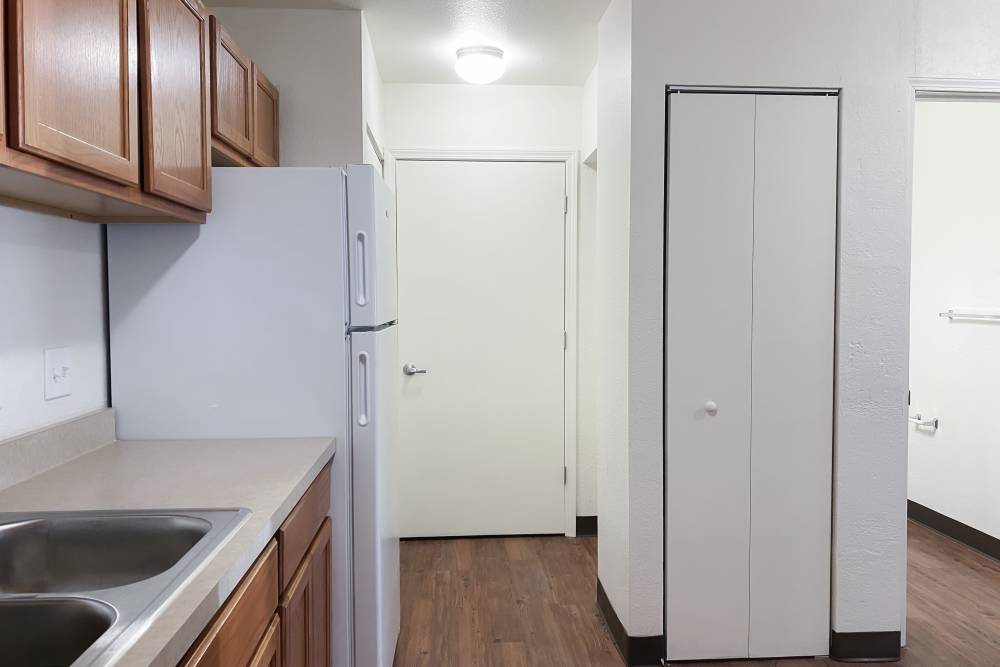 Upgraded kitchen at Perry Acres Apartments in New Haven, Michigan