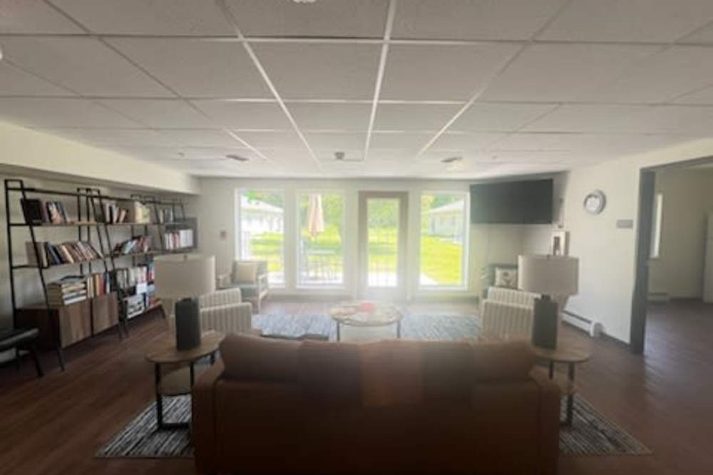 Clubhouse library area at Rolling Brook Apartments in Algonac, Michigan