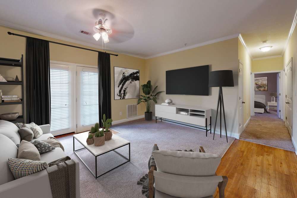 View from the living room at Sage Creek Apartments in Augusta, Georgia