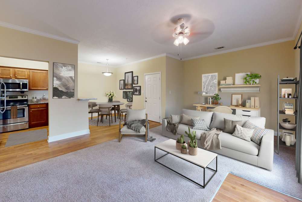 Spacious open floor plan layout at Sage Creek Apartments in Augusta, Georgia
