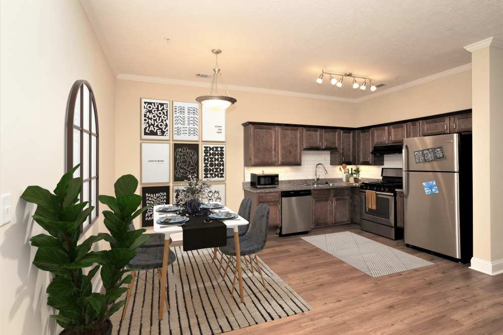 Kitchen with beautiful countertops at Sage Creek Apartments in Augusta, Georgia
