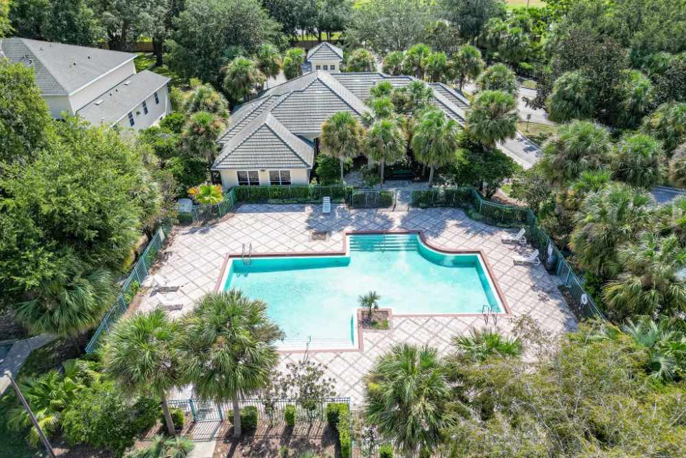 Resort style swimming pool at Clarcona Groves in Orlando, Florida,
