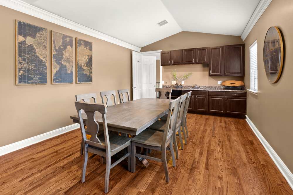 Business center at Villas at Parkside in Farmers Branch, Texas