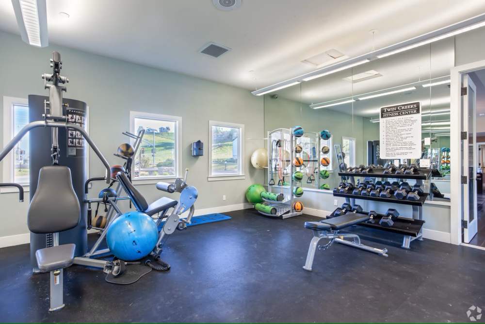 Well ventilated Gym area at Twin Creeks in Antioch, California