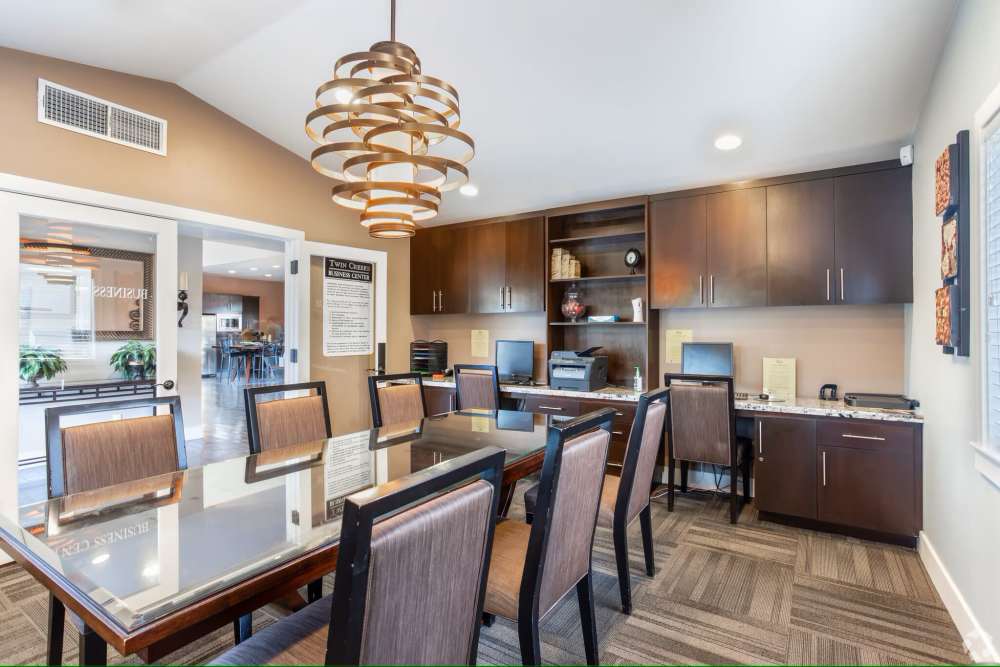 Dinner area at Twin Creeks in Antioch, California