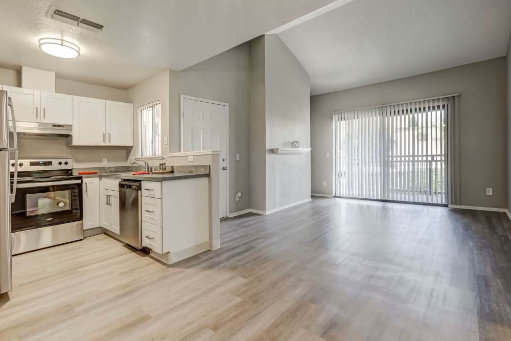 Kitchen area at Twin Creeks in Antioch, California