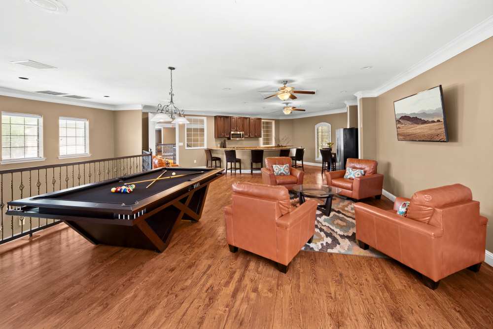 Spacious clubhouse at Villas at Parkside in Farmers Branch, Texas