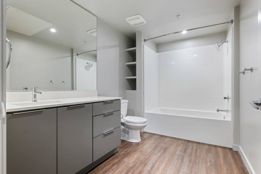 Bathroom at The George Apartment Homes in Anaheim, California