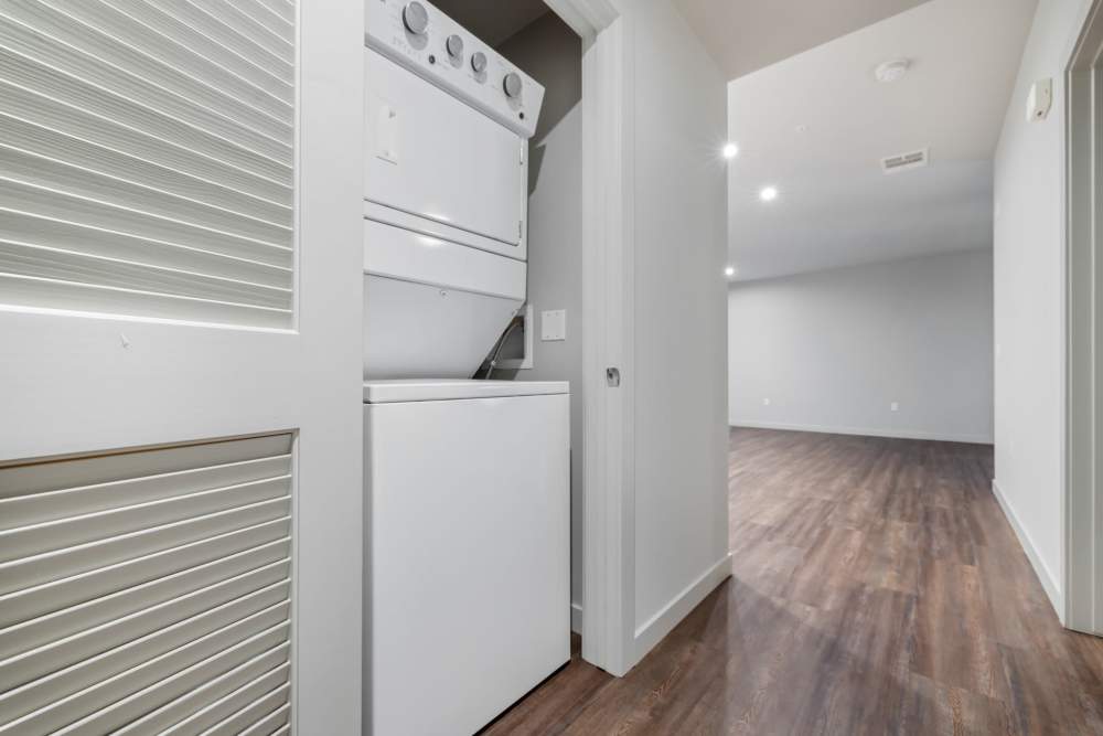 Washer and dryer at The George Apartment Homes in Anaheim, California