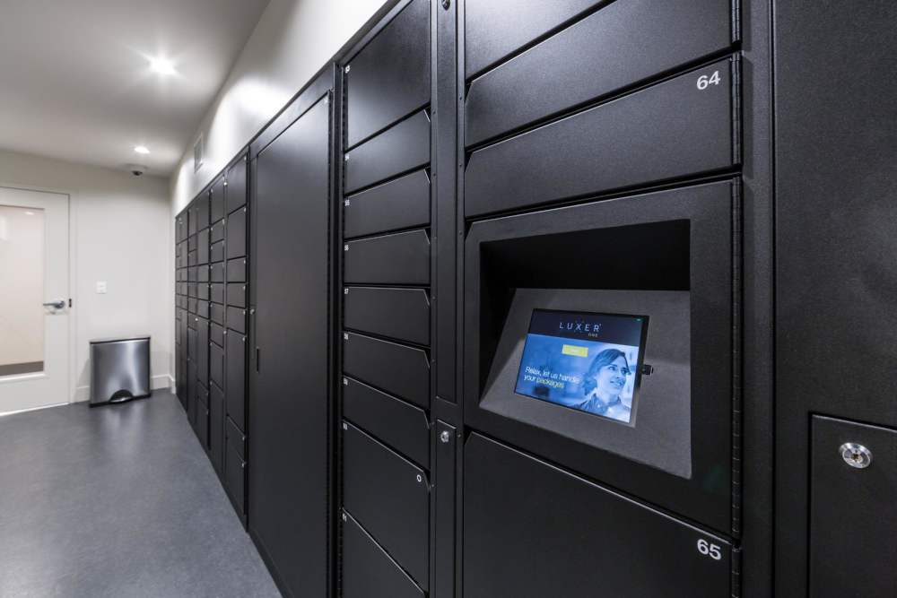 Package lockers at The George Apartment Homes in Anaheim, California