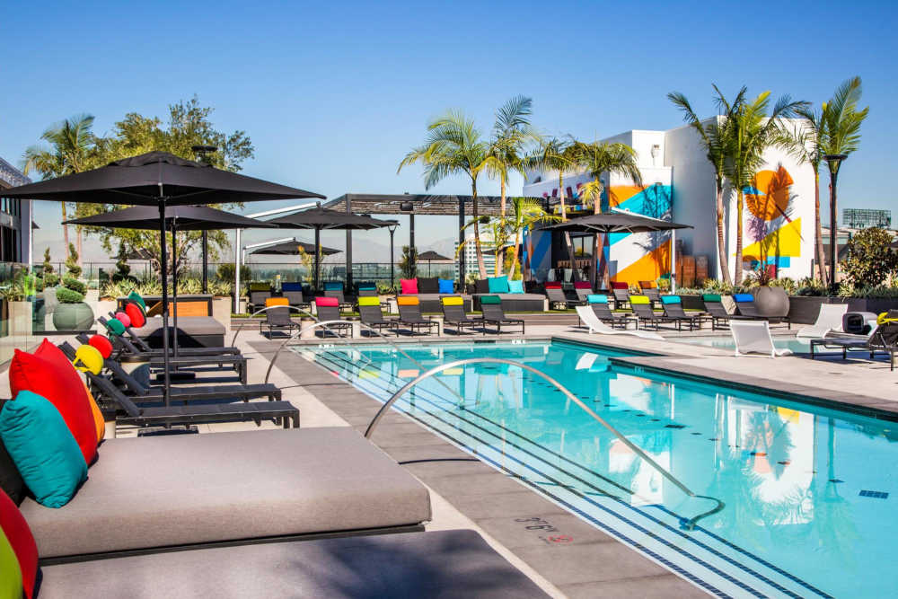 Swimming pool at The George Apartment Homes in Anaheim, California