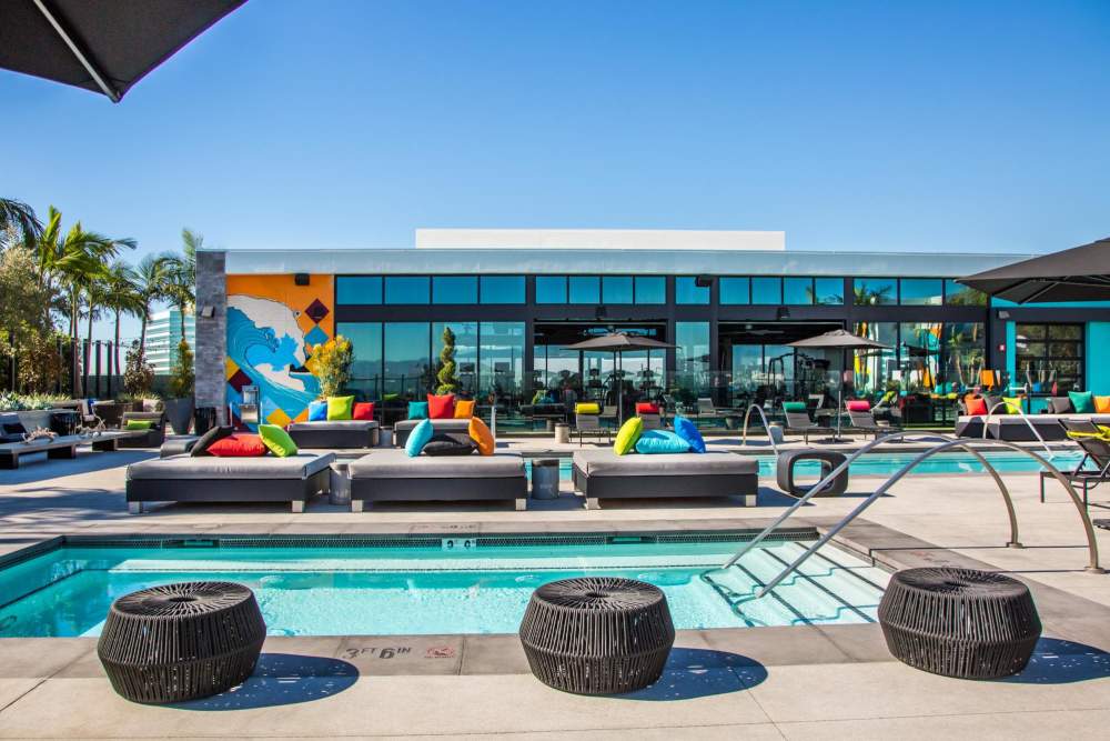 Pool at The George Apartment Homes in Anaheim, California