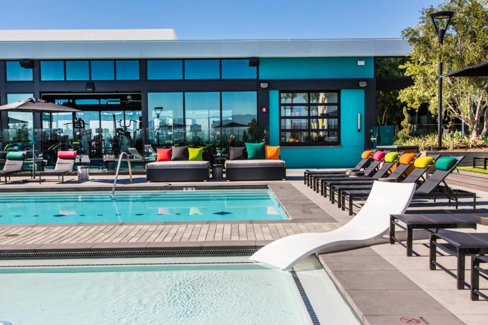 Swimming pools at The George Apartment Homes in Anaheim, California