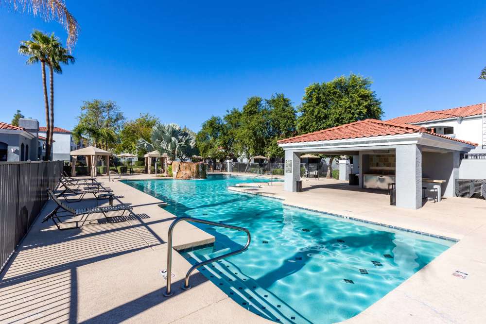 Resort-style swimming pool at Calista in Scottsdale, Arizona