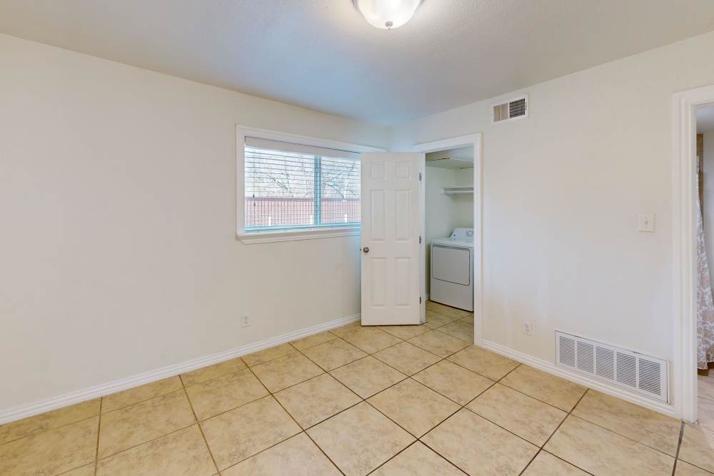 Bedroom at Tucasa Townhomes in Irving, Texas
