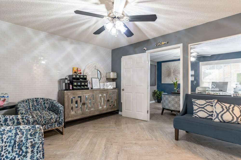 Interior view of the apartment building at Arbor Park Apartments in Hurst, Texas