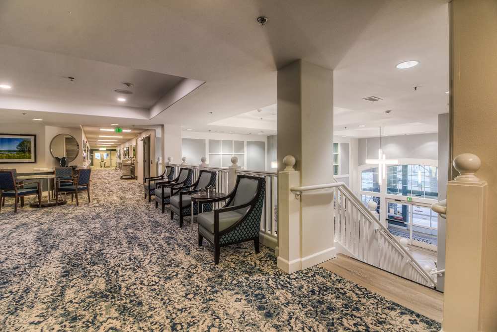 Sitting area inside Parkview Estates in Kennewick, Washington