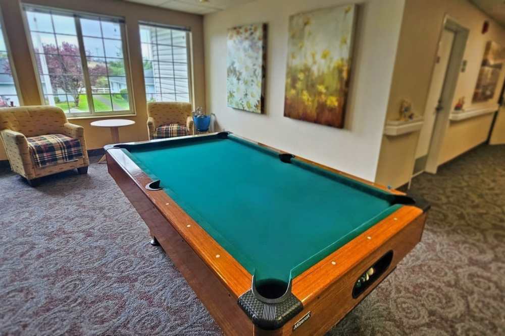 Game room area at Neawanna By The Sea in Seaside, Oregon