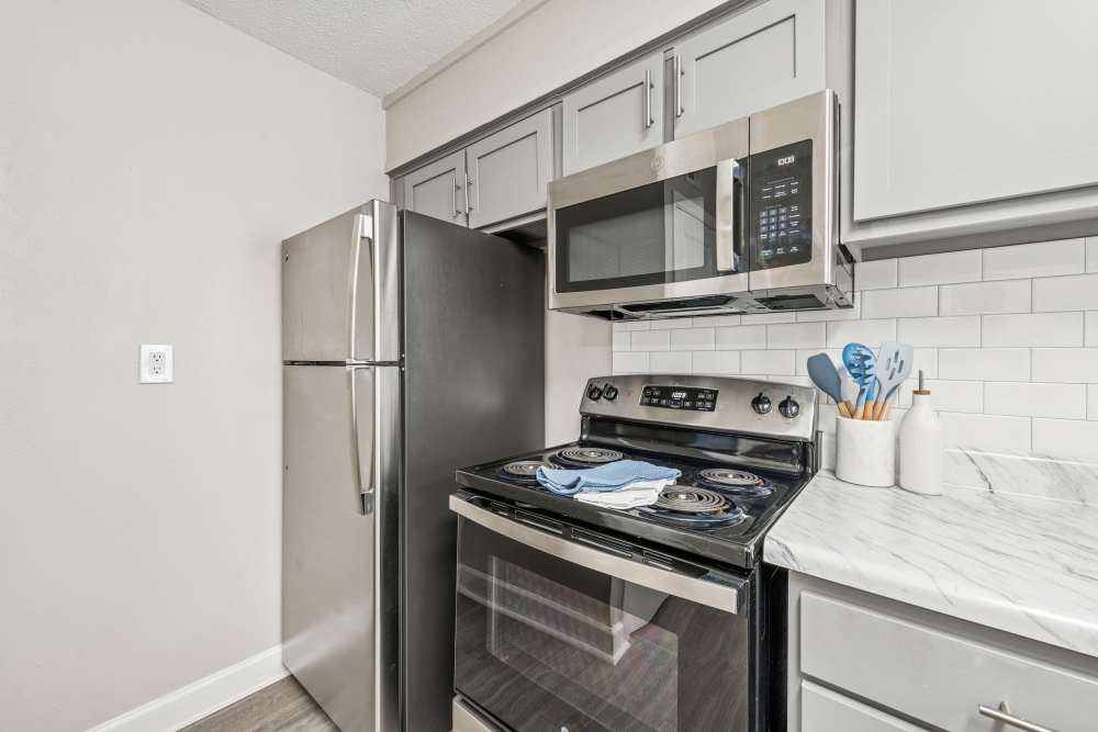 Kitchen with ready to use equipment at Pinewood Station in Hillsborough, North Carolina