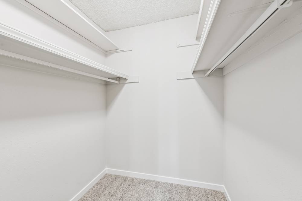Walk-in closet at Pinewood Station in Hillsborough, North Carolina