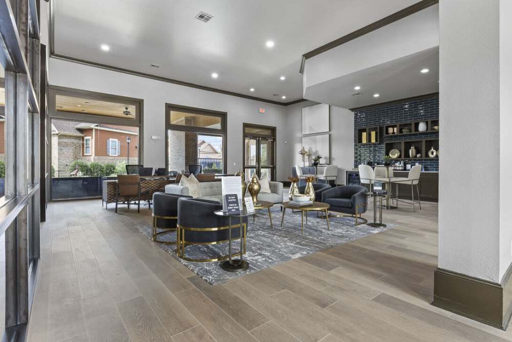 Clubhouse with large area for seating at Ashwood in Pflugerville, Texas