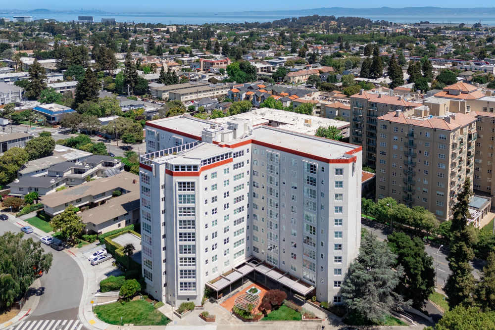 Aerial view of the community at Alta De Sabla in San Mateo, California