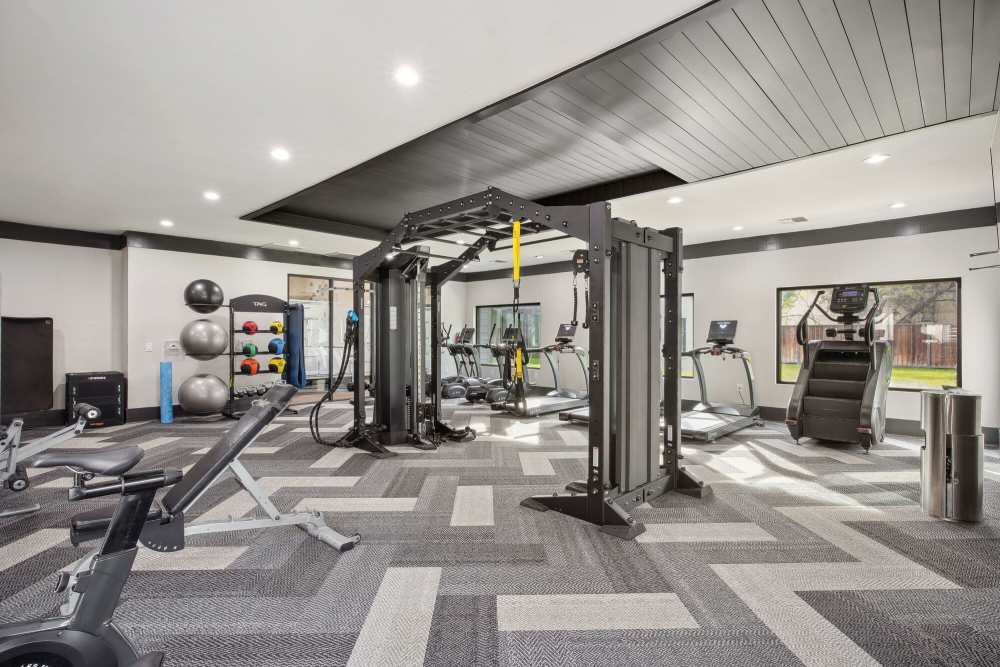 Fitness center with latest gym equipment at Easton in San Antonio, Texas