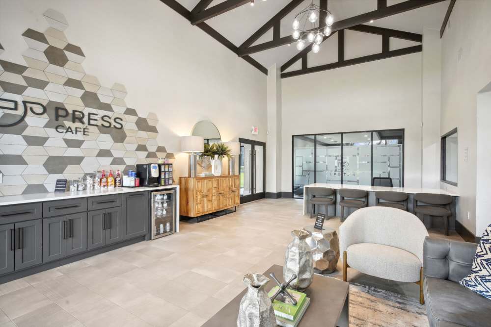 Clubhouse with kitchenette at Easton in San Antonio, Texas 