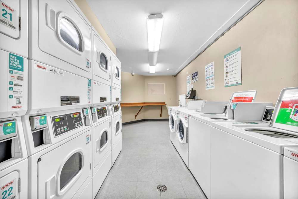 Laundry facility at Riverwood Apartments in Reno, Nevada