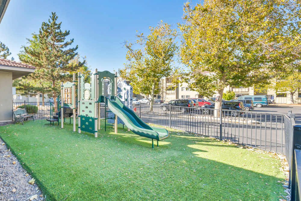 Kids play area at Riverwood Apartments in Reno, Nevada