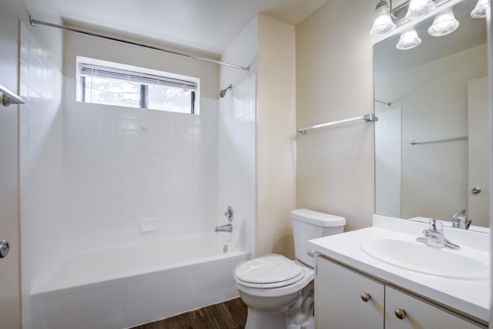 Spacious bathroom at Preserve at Cradlerock Apartment Homes in Columbia, Maryland
