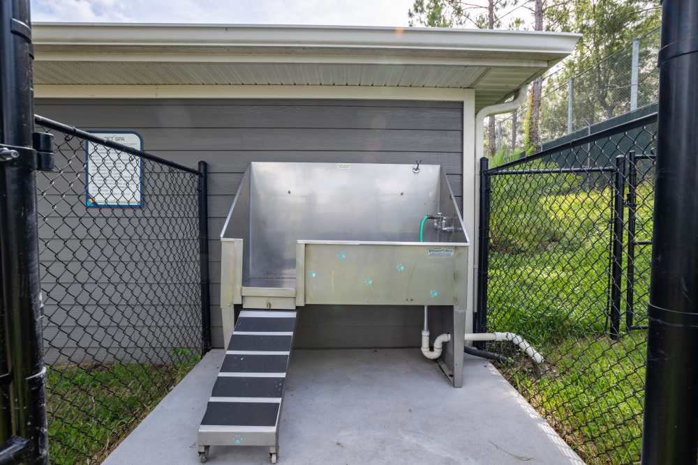 TIny Patio area at Regatta at Universal Apartments in Orlando, Florida