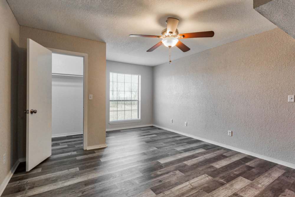 Walk-in closet access from bedroom at Stonewall Apartments in Purcell,Oklahoma