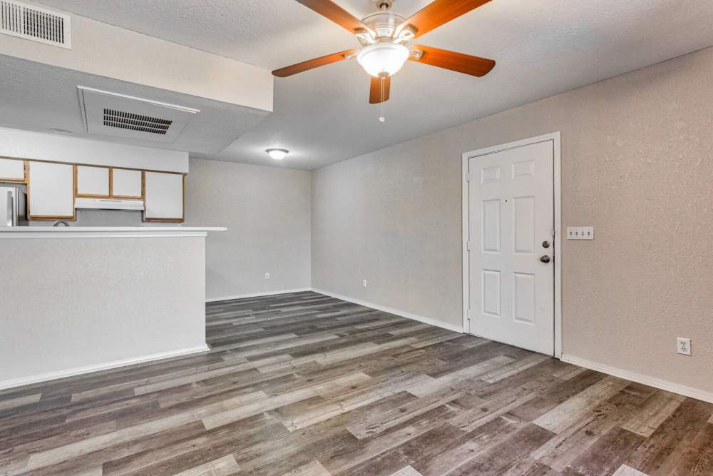 Apartment living room and open-kitchen in one picture at Stonewall Apartments in Purcell,Oklahoma