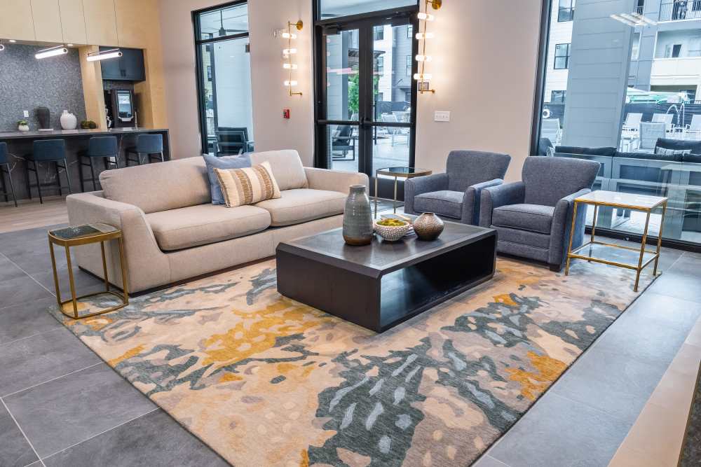 Carpeted and Spacious Lounge Area at The Waters at Freeport in Freeport, Florida
