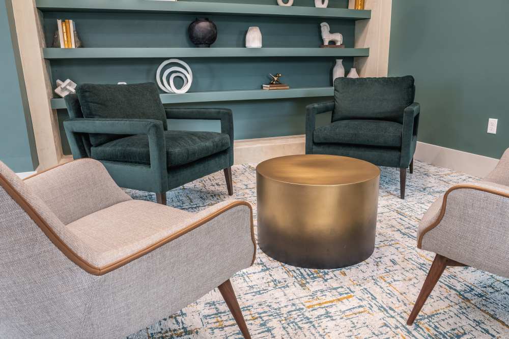 Lounge Area with Gray and Black Seating at The Waters at Freeport in Freeport, Florida